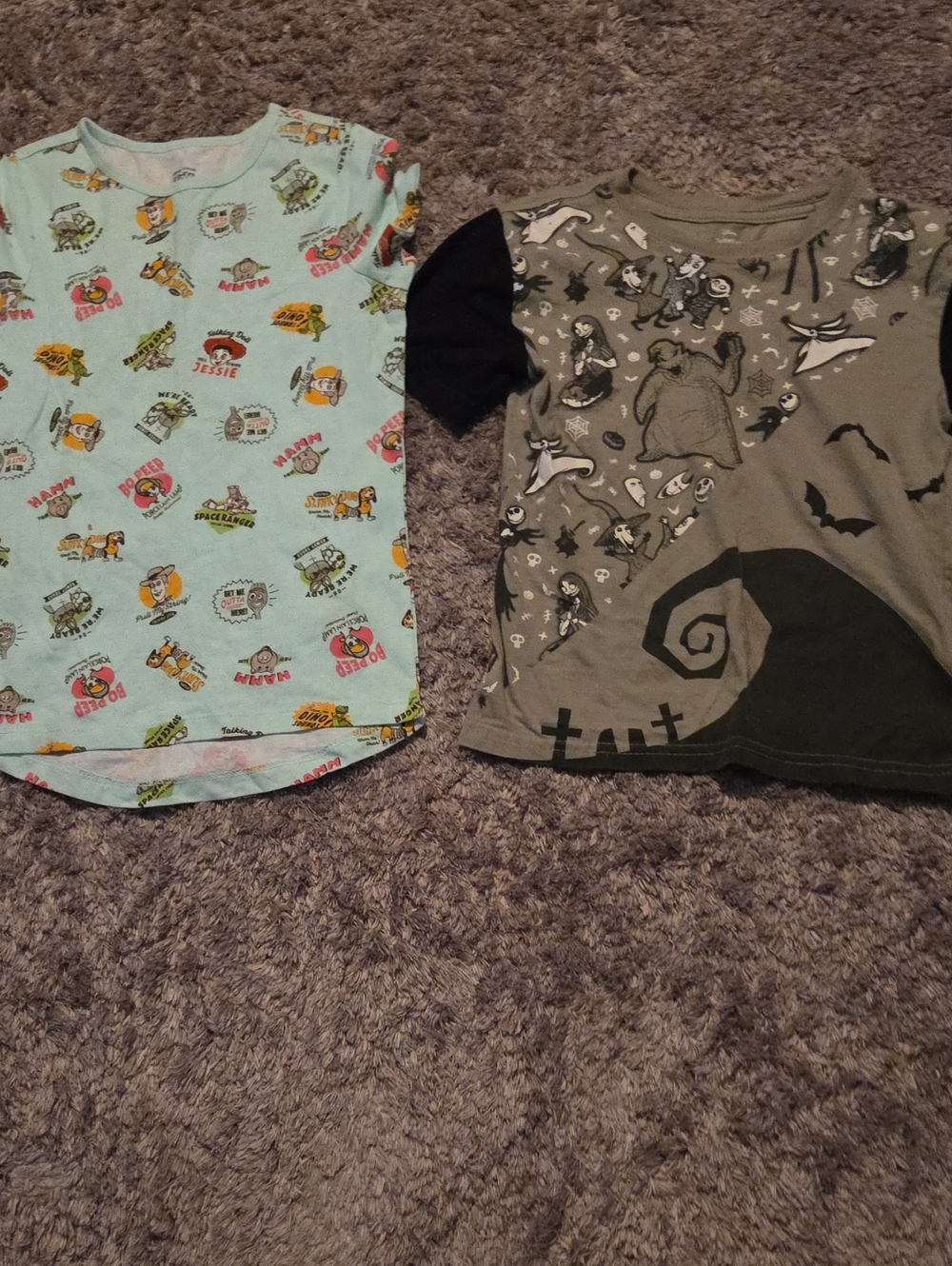 Kids' Short Sleeve Character Tee - Light Aqua and Olive